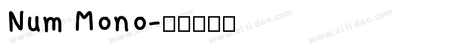 Num Mono字体转换